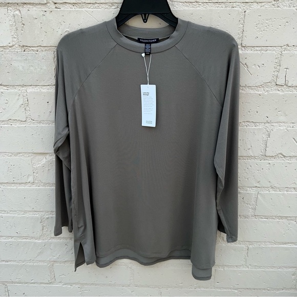 Eileen Fisher Fine Jersey Crew Neck Top NEW - Picture 6 of 15